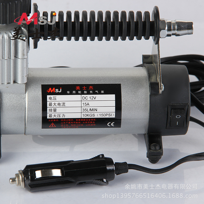 汽車金屬車載充氣泵 12V強(qiáng)力打氣泵，配工具箱補(bǔ)胎套裝，讓出行更安心